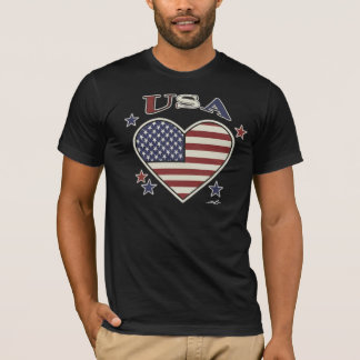 Chemise T-shirt drapeau coeur de Virginie Wright U