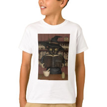 Chemise T-shirt Enfants Chat Halloween Apothecaire