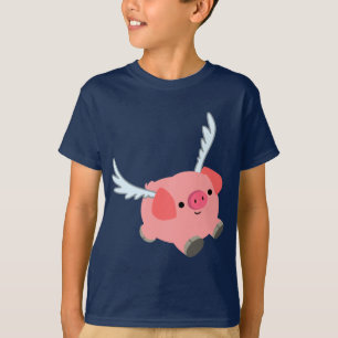 Chemise T-shirt Enfants Cochon En Cartoon À Aigui