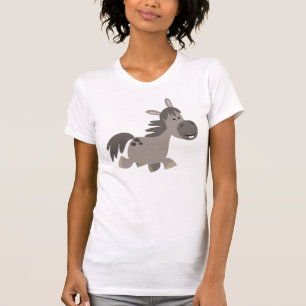 Chemise T-shirt Femme Pony Gris Cartoon