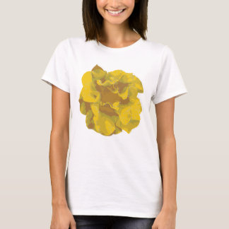 Chemise T-Shirt Fleur de Camélia Jaune Moderne