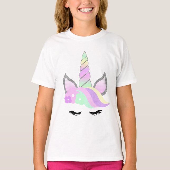 Chemise T-Shirt Floral Arc-en-ciel (Devant)