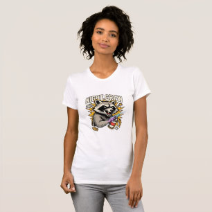 Chemise T-shirt graffiti du raton laveur de l'équi