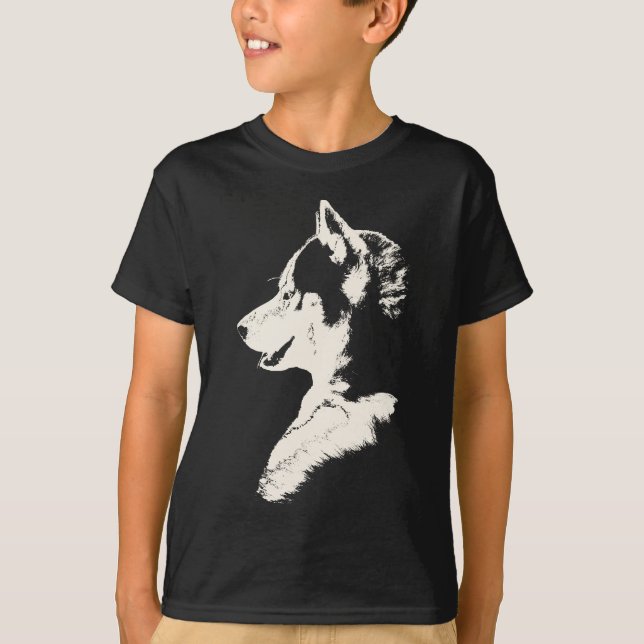 Chemise T-shirt Husky à manches longues pour enfan (Devant)