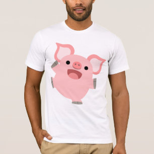 Chemise T-shirt Joyous Cartoon Pig