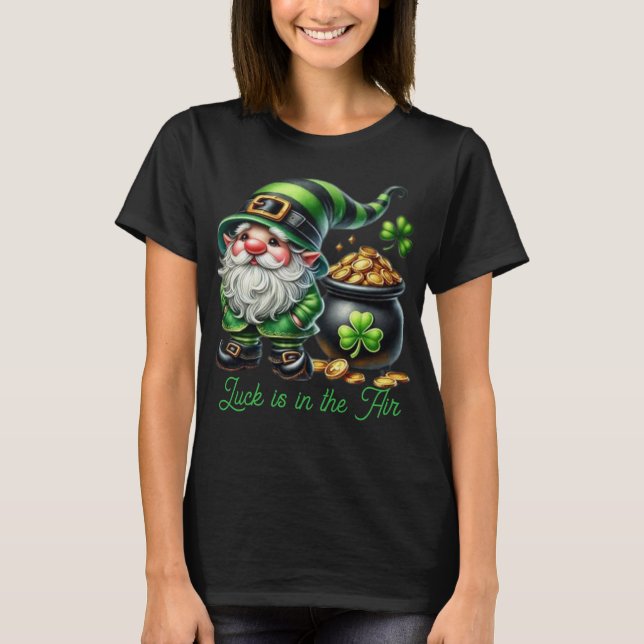 chemise t-shirt mignonne de lutin de la Saint-Patr (Devant)