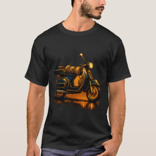 Chemise T-shirt Moto Vintage « Golden Ride » pour