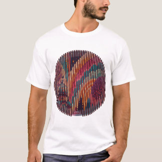 Chemise T-shirt personnalisée à lignes rétro