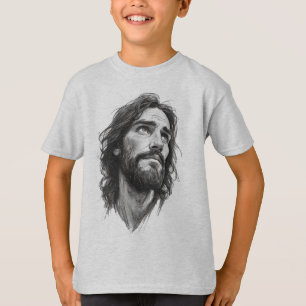 Chemise T-shirt pour enfants Jésus-Christ chrétien