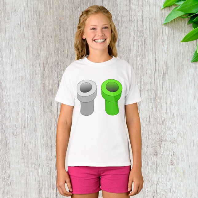 Chemise T-Shirt pour filles de tuyaux isométriques (Créateur téléchargé)