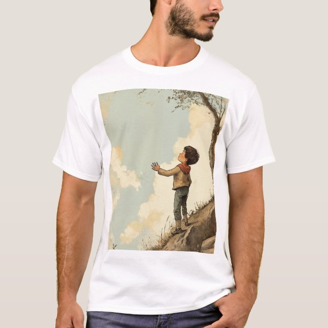 "Chemise T-Shirt pour garçon tiré à la main - Grap (Devant)