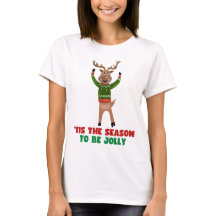 Chemise T-shirt rennes de Noël «C'est la saison d'