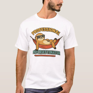 Chemise T-shirt rétro de paresseux procrastinateur