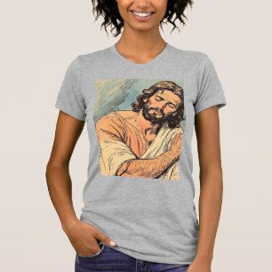 Chemise T-shirt rétro pour femmes chrétiennes Jésu