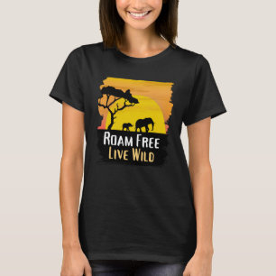 Chemise T-Shirt Safari Animalier Roam Free Live Wi