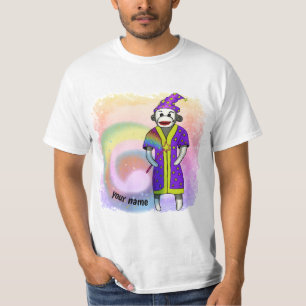 Chemise T-shirt Sock Monkey Wizard