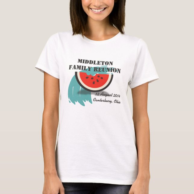 Chemise T-Shirt sur mesure pour la réunion familia (Devant)