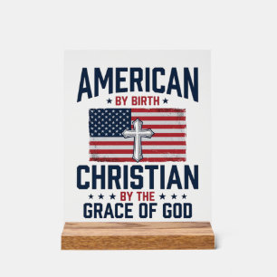 Chemise Vintage Croix du Drapeau Chrétien Américai