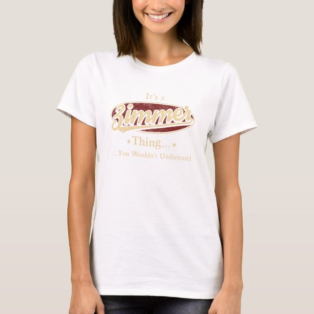 Chemise ZIMMER, T-shirt ZIMMER pour hommes femmes (Devant)