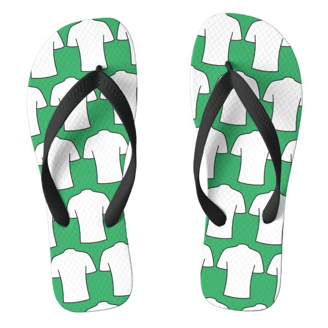 Chemises de football design en tongs blancs (Semelle)