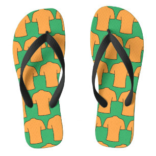 Chemises de football design en tongs orange