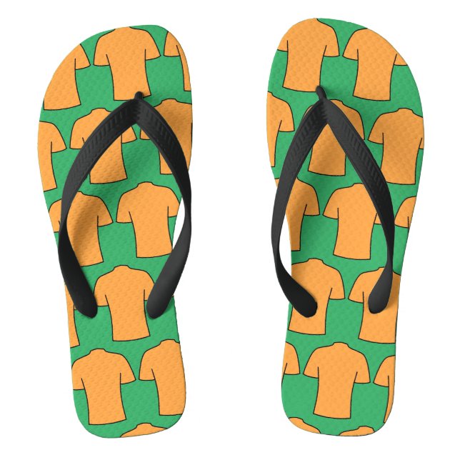 Chemises de football design en tongs orange (Semelle)