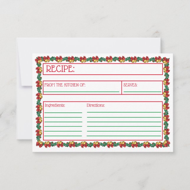Chemises de Noël & Carte de recette Garland (Devant)