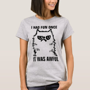 Chemises T-shirt CHAT FÂCHÉ, JE ME SUIS AMUSÉ UNE