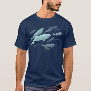 Chemises unisexes d'art de baleine de T-shirt de