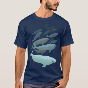 Chemises unisexes d'art de baleine de T-shirt de