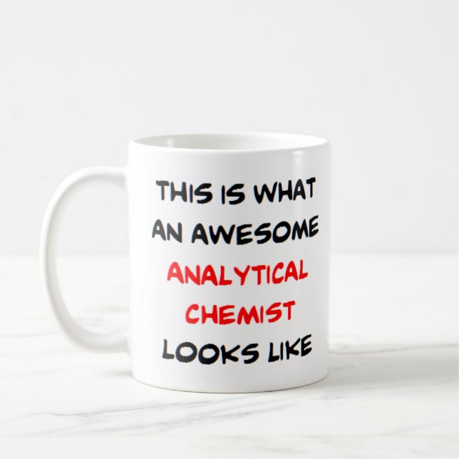 chemist analytical, awesome coffee mug (Left)