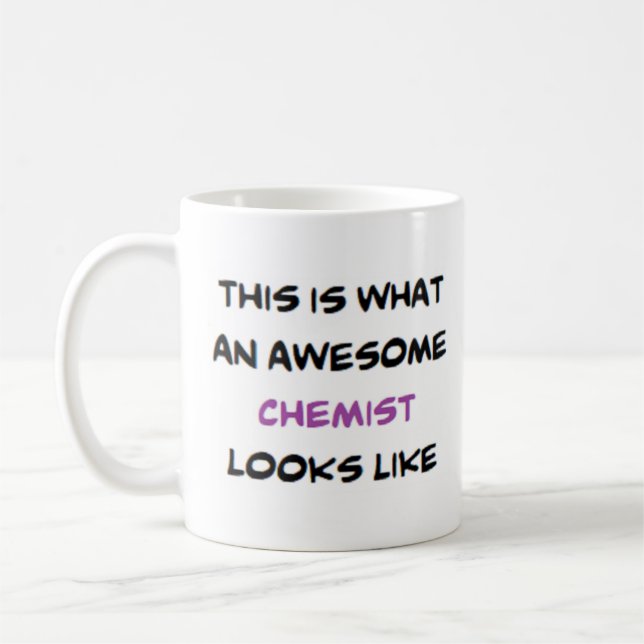 chemist, awesome coffee mug (Left)