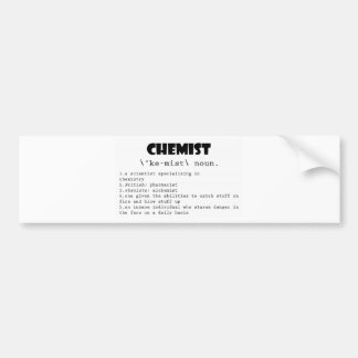 Chemist Definition Bumper Sticker