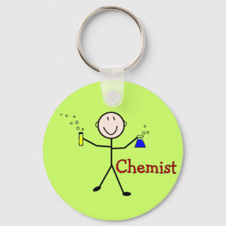 Chemist Gifts-Stick Person With Test Tubes Keychain