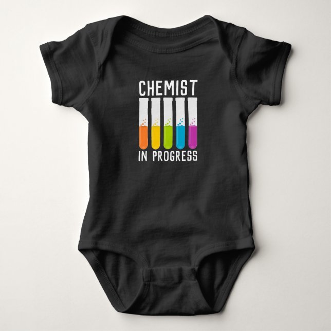 Chemist In Progress Test Tube Baby Bodysuit (Front)
