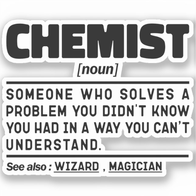 Chemist Noun Science Lover Lab Technician Funny (Front)