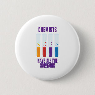 Chemist Test Tube 2 Inch Round Button