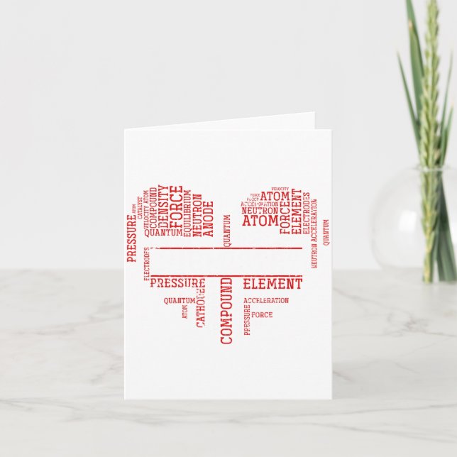 Chemist Valentines Day Gift Science Chemistry  Card (Front)