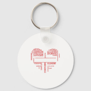 Chemist Valentines Day Gift Science Chemistry  Keychain