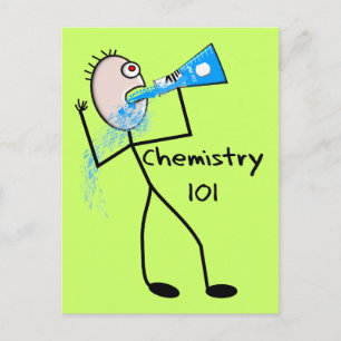 Chemistry 101 Stickman Design Funny Gifts Postcard