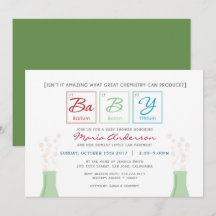 Chemistry BaBY Shower Periodic Table Invite