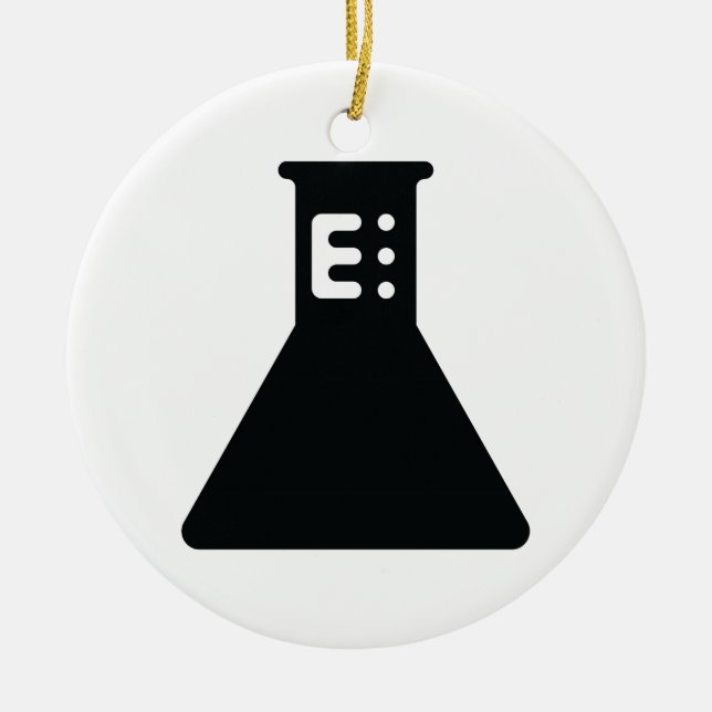 Chemistry Beaker Ceramic Ornament (Front)
