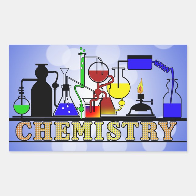 CHEMISTRY BEAKERS AND FLASKS LOGO STICKER (Front)
