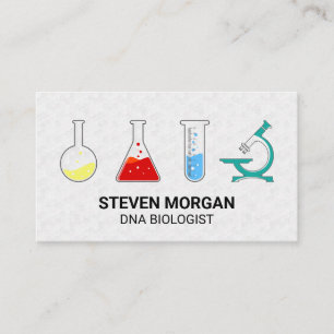 Chemistry Beakers   Microscope Business Card