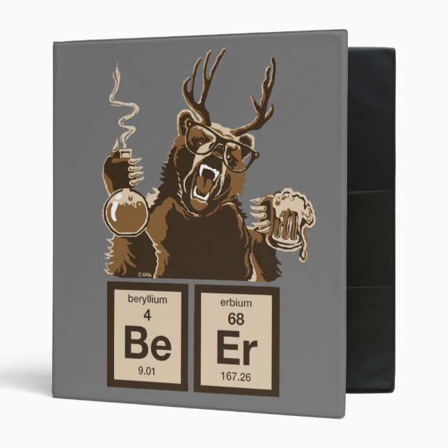 Chemistry bear discovered beer binder (Front/Inside)