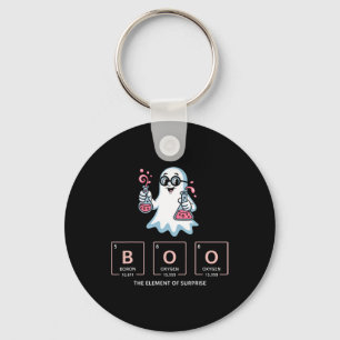 Chemistry Boo The Element Of Surprise Cute Chemist Keychain