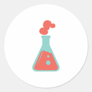 Chemistry Bottle Classic Round Sticker