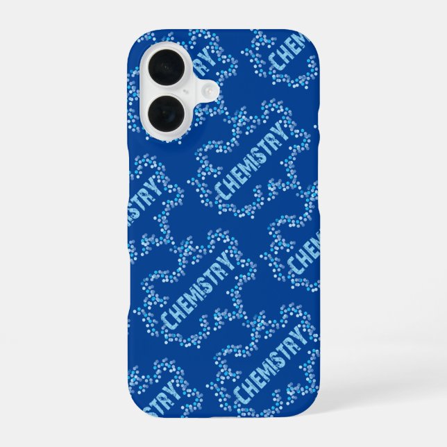 Chemistry Bubbles iPhone 16 Case (Back)