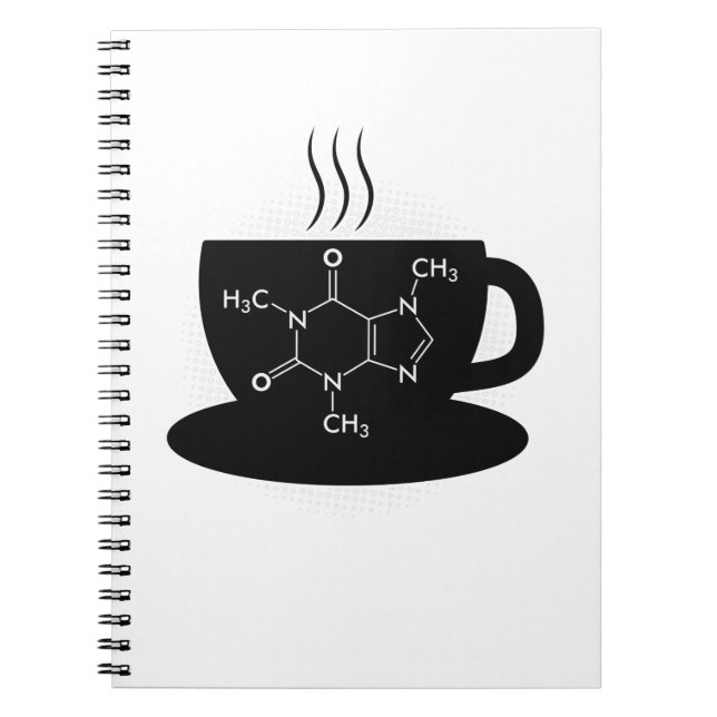 Chemistry Caffeine Molecule Notebook (Front)