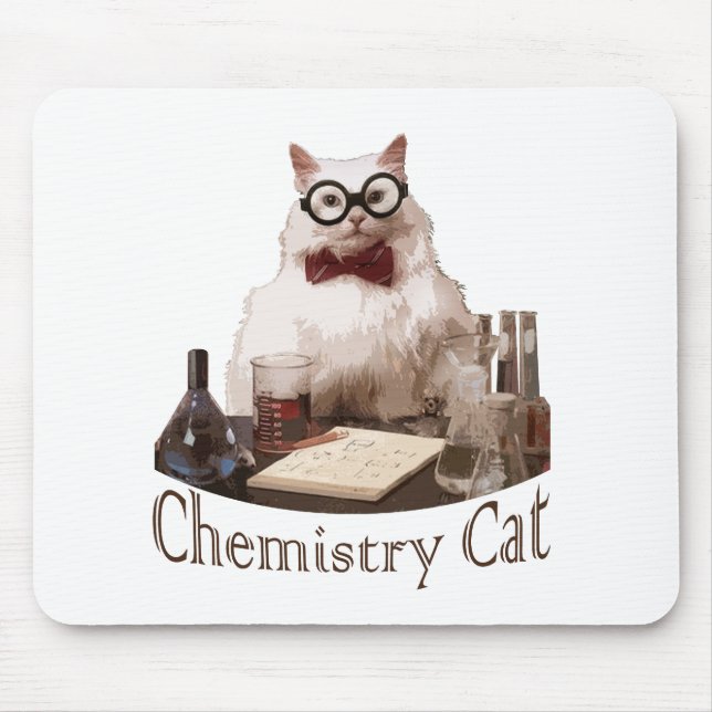 Chemistry Cat (from 9gag memes reddit) Mouse Pad (Front)